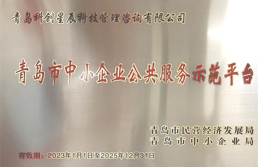 青岛市中小企业公共服务示范平台